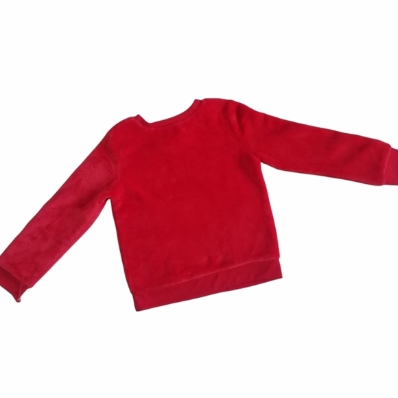 Disney Girls Cozy & Dolled Up Sequined Minnie Mouse Silhouette Fleece Pullover S - Picture 3 of 5